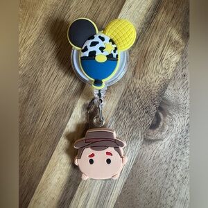 Disney Toy Story Woody Retractable Badge Clip ID Holder